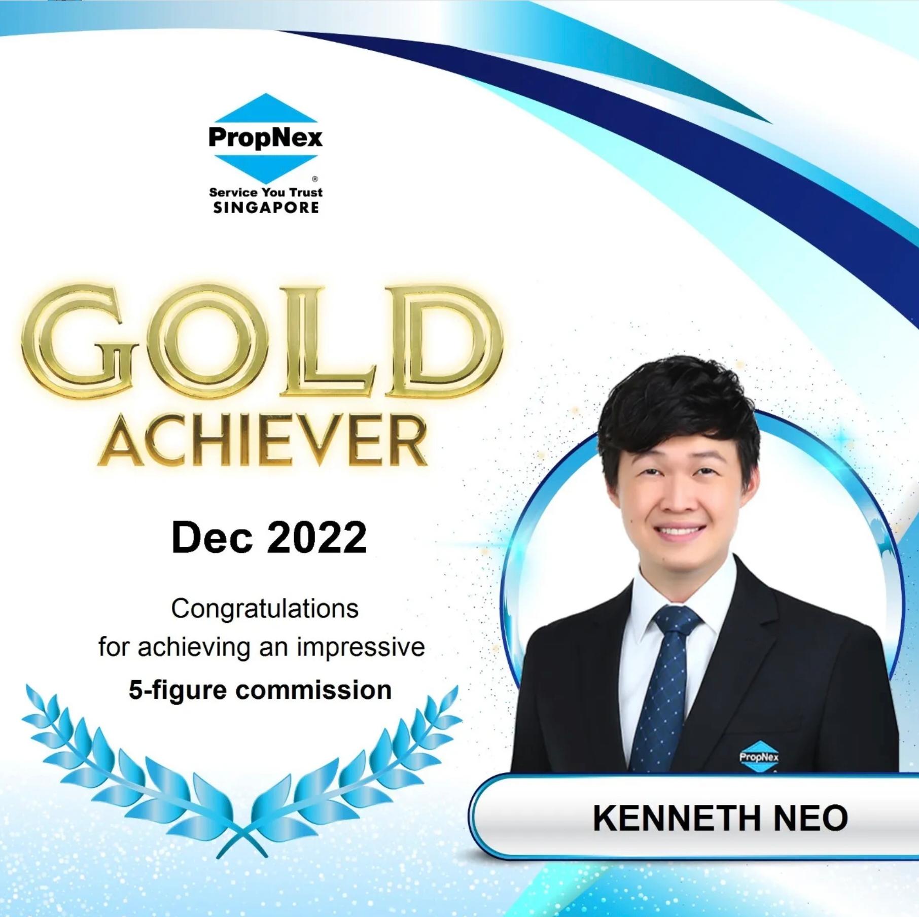 Gold Achiever — PropNex, Dec 2022